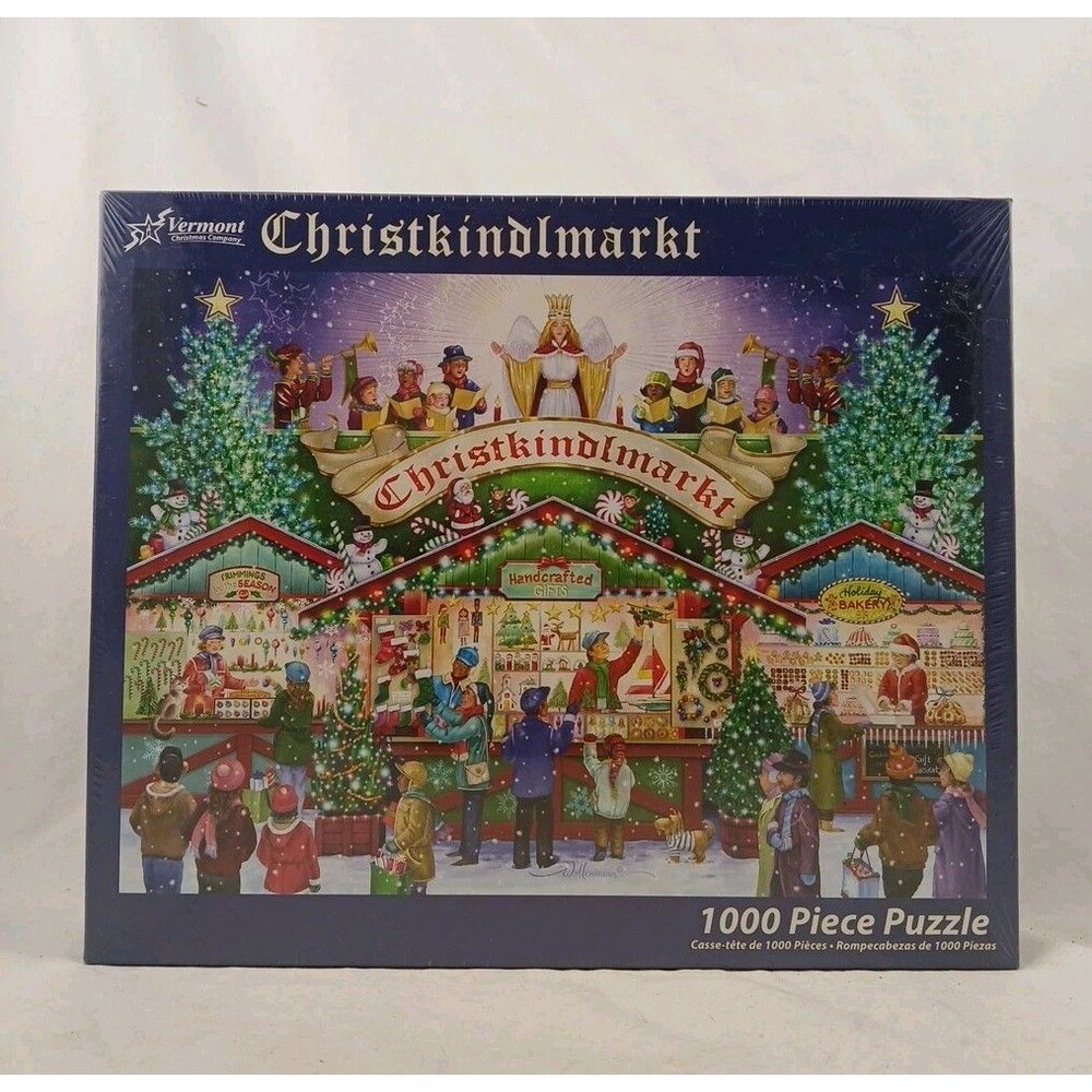 Vermont Christmas Company 1000 PC Jigsaw Puzzle-"CHRISTKINDLMARKT"-BRAND NEW!